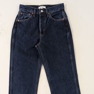 RE/DONE 90s High Rise Loose Jeans Heritage Rinse Blue Denim Size 24 NWT $275